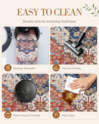OLANLY 2'6"x14' Washable Runner Rug, Non Slip Carpet for Hallway Kitchen - Image 6