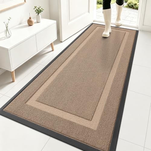 OLANLY Front Door Mat Outside 71x23, All-Season Heavy-Duty Rubber Doormat by OLANLY