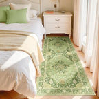 RELEANY Washable Area Rug, Runner 3'x6', Green/Yellow - Image 2