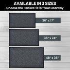 Front Door Mat, Indoor Outdoor Welcome Entryway Doormat, 30x17 Steel Gray - Image 5