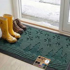 GORILLA GRIP WeatherMAX Door Mat, Indoor Outdoor, 47x35, Green Snowscape by GorillaGrip