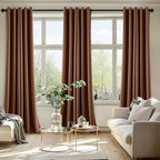 MIULEE Blackout Curtains for Bedroom 2 Panels 40 x 96 Inch Cappuccino Brown - Image 6