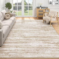 Area Rug 6x9 Living Room Rugs: Washable Modern Rug Non-Slip Soft Rugs Stain Resistant Printed Rug Indoor Carpet for Bedroom Kitchen Dining Room Nursery Home(Brown, 6'x9') by ZomfyRugs