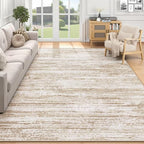 Area Rug 6x9 Living Room Rugs: Washable Modern Rug Non-Slip Soft Rugs Stain Resistant Printed Rug Indoor Carpet for Bedroom Kitchen Dining Room Nursery Home(Brown, 6'x9') by ZomfyRugs