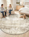 OLANLY 6ft Round Washable Rug, Soft Non Slip Carpet for Bedroom Living Room by OLANLY