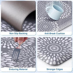 LuxStep Kitchen Mats for Floor,0.47 inch Thicker Cushioned Rug Anti-Fatigue Mats for Kitchen Decor Accessories,Waterproof Non-Slip Mats and Rugs Set for Office,Laundry 17.3"×29"+17.3"×47",Grey - Image 5
