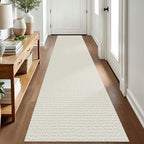 EARTHALL Washable Runner Rug, Non Slip Bedside Rug, 2x8 Ft, Cream/Grayish by Unknown