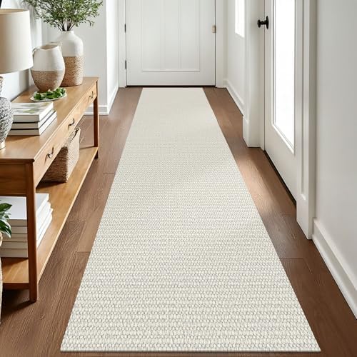 EARTHALL Washable Runner Rug, Non Slip Bedside Rug, 2x8 Ft, Cream/Grayish by Unknown