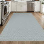 EARTHALL Washable Area Rug, Non Slip Entryway Rug, 4x6 Ft, Turquoise/Gray - Image 6