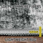 9x12 Area Rugs for Living Room: Washable Abstract Black Bedroom Carpet - Image 6
