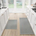 SUMLANS Kitchen Mats Set of 2 PCS for Floor, Washable Non Slip Rugs, Grey by SUMLANS