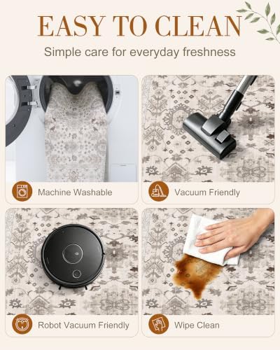OLANLY 2x10 Washable Runner Rug, Soft Non Slip Carpet for Hallway Kitchen - Image 6