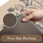 KIMODE Kitchen Anti Fatigue Mat,Brown Gray Farmhouse Kitchen Rugs Sets of 2 - Image 4