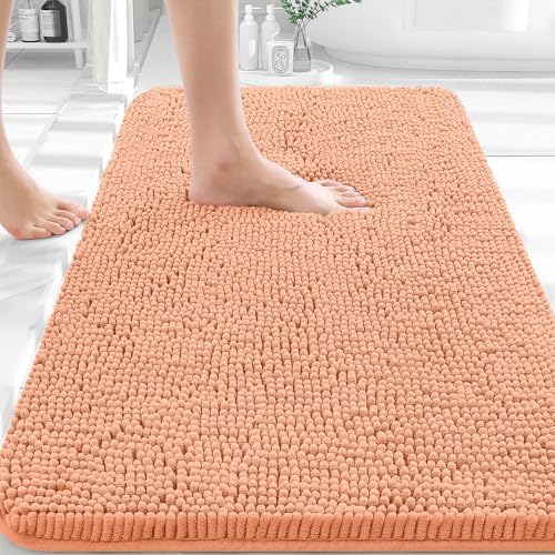 OLANLY Bathroom Rugs 36x24, Extra Soft Absorbent Chenille Bath Rugs by OLANLY
