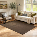 3x5 Beige Brown Solid Area Rug Washable Non-Slip Soft for Bedroom Kitchen by Unknown