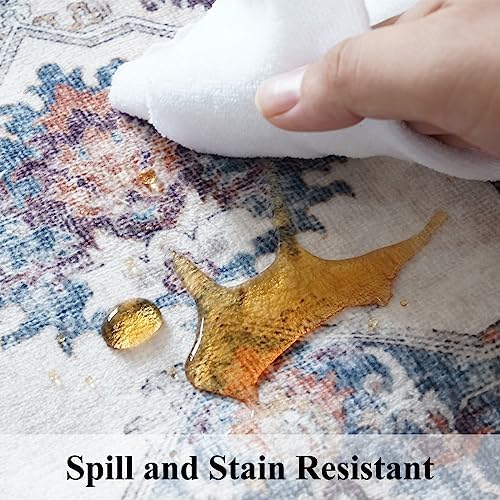 2x5 Washable Hallway Runner Rug: Indoor Farmhouse Non-Slip Entry Kitchen Rugs Oriental Thin Light Weight Carpet for Living Room Bedroom Soft Water Resisitant Floor Mat for Bathroom Laudry(2X5,Brick) - Image 5