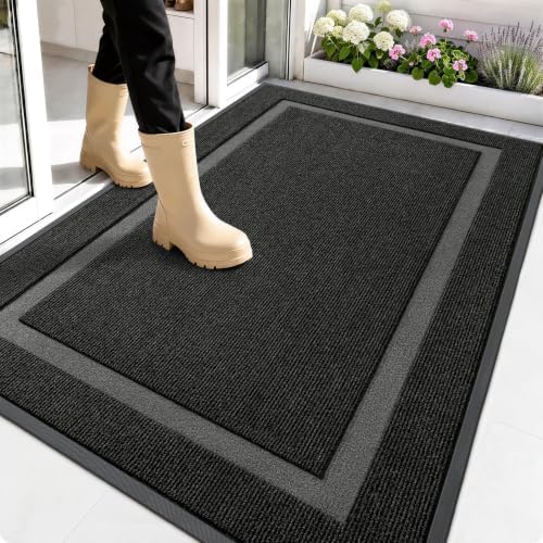 OLANLY Front Door Mat Outside 59x30, All-Season Heavy-Duty Rubber Doormat by OLANLY
