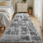 Noahas 2x8 Grey Fluffy Soft Runner Rug Non-Slip for Bedroom Dorm Hallway by ModernHomeDecor