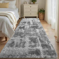 Noahas 2x10 Grey Fluffy Soft Runner Rug Non-Slip for Bedroom Dorm Hallway by ModernHomeDecor
