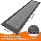 StepRite Kitchen Rugs, Kitchen Mats for Floor, 96"x24" Non-Slip Machine-Washable Kitchen Throw Rug, Absorbent Runner Rugs Office, Sink Standing Desk Mat, Decor Carpet, Grey - Image 2