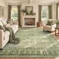 8x10 Area Rug for Living Room, Non-Slip Washable Large Carpet, Sage Green by Lofus