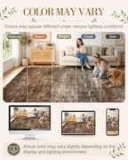 OLANLY 6x9 Washable Area Rug, Soft Non Slip Carpet for Bedroom Living Room - Image 2