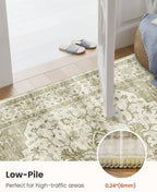 Amada Vintage Washable Area Rug,8'x10',Light Walnut - Image 5