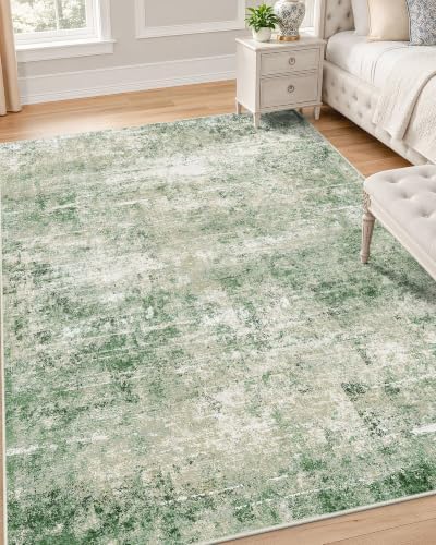 OLANLY 4x6 Washable Area Rug, Soft Non Slip Carpet for Bedroom Living Room by OLANLY
