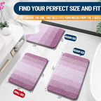 OLANLY Small Bathroom Rugs 24x16, Extra Soft Absorbent Microfiber Bath Rugs - Image 2