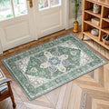 Amada Small 2x4 Washable Area Rug for Entryway, Dark/Green, Vintage by AMADAHOMEFURNISHING
