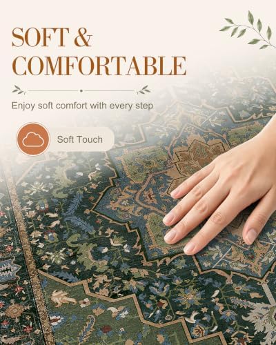 OLANLY 4x6 Washable Area Rugs, Soft Non Slip Carpet for Bedroom Living Room - Image 4