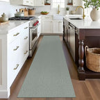 EARTHALL Washable Runner Rug, Non Slip Entryway Runner, 2x8 Ft, Green/Grey - Image 5