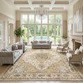 Amada Vintage Washable Area Rug,8'x10',Beige/Cream by AMADAHOMEFURNISHING