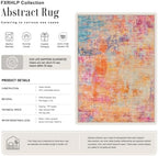 2x3 Washable Entryway Rug: Modern Abstract Soft Carpet Galaxy Haze - Image 2