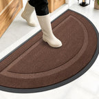 OLANLY Half Circle Front Door Mat Outside 47x23 All-Season Rubber Doormat by OLANLY
