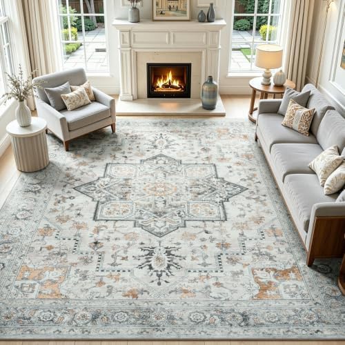 Lofus Machine Washable Area Rugs 8x10, Boho Carpet for Living Room Bedroom by Lofus