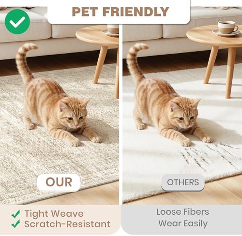 Kitchen Rugs Sets of 2, 2x3 2x4 Rug Runner,Beige - Image 6