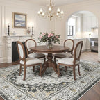 Madane 6x9 Area Rugs for Living Room, Soft Vintage Washable Rug, Black - Image 2