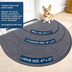 OLANLY Half Circle Front Door Mat 47x23, Waterproof Heavy-Duty Doormat - Image 2