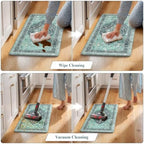Collive Anti Fatigue Kitchen Mats Boho Teal Cushioned Kitchen Rugs, 20"x39" - Image 5
