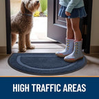 OLANLY Half Circle Front Door Mat Outside 47x23 All-Season Rubber Doormat - Image 7