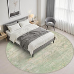 Round Area Rug Living Room: 4 ft Modern Washable Indoor Carpet - Image 4
