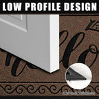 Yimobra Welcome Mats for Front Door 36x24, Heavy Duty Waterproof Outdoor Door Mat Outside Entrance, Non-Slip Low Profile Indoor Entryway Mat for Garage Patio, Coffee - Image 4