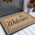 Yimobra Welcome Mat Outdoor Indoor, Waterproof Heavy Duty Front Door Mat Outside Entrance, Extra Sturdy Non-Slip Doormat, Low Profile, Dirt Trapping, 36x24 Inches, Yellow by Yimobra