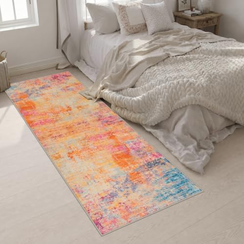 3x10 Washable Runner Rug：Modern Abstract Soft Carpet Galaxy Haze - Image 5