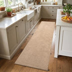 2x6 Beige Solid Runner Rug Washable Non-Slip for Kitchen Hallway Bathroom by Unknown