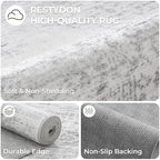 2x6 Runner Rug Non Slip,Washable Hallway Runner Rug,Grey - Image 7