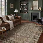 HUGEAR 6x9 Brown Vintage Floral Washable Area Rug for Living Room by HUGEAR