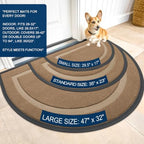 OLANLY Half Circle Front Door Mat Outside 59x34 All-Season Rubber Doormat - Image 2
