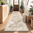 Yamaziot Washable Runner Rug, 3x8 Non-Slip Boho Vintage Hallway Kitchen Rug by Yamaziot